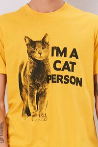 YELLOW/BLACK Cat Person Graphic Tee, image 5