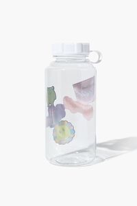 CLEAR/MULTI Sticker Graphic Water Bottle, image 4