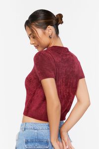 MERLOT Cropped Sweater-Knit Shirt, image 4