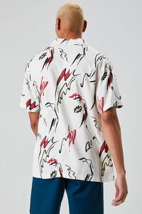 CREAM/MULTI Abstract Doodle Print Shirt, image 3