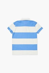 BLUE/WHITE Kids Striped Rugby Shirt (Girls + Boys), image 2
