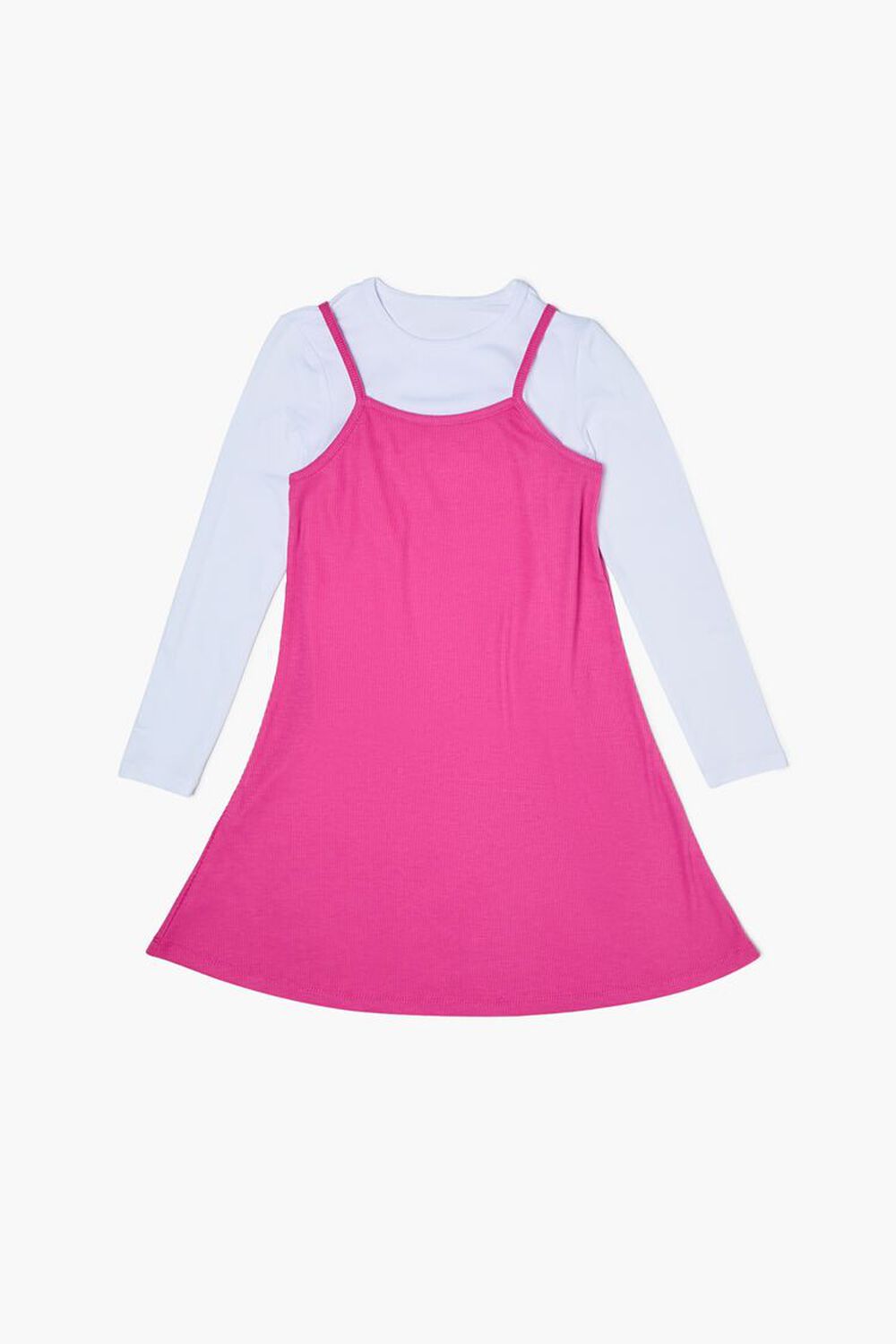 Girls Long-Sleeve Combo Dress (Kids), image 1