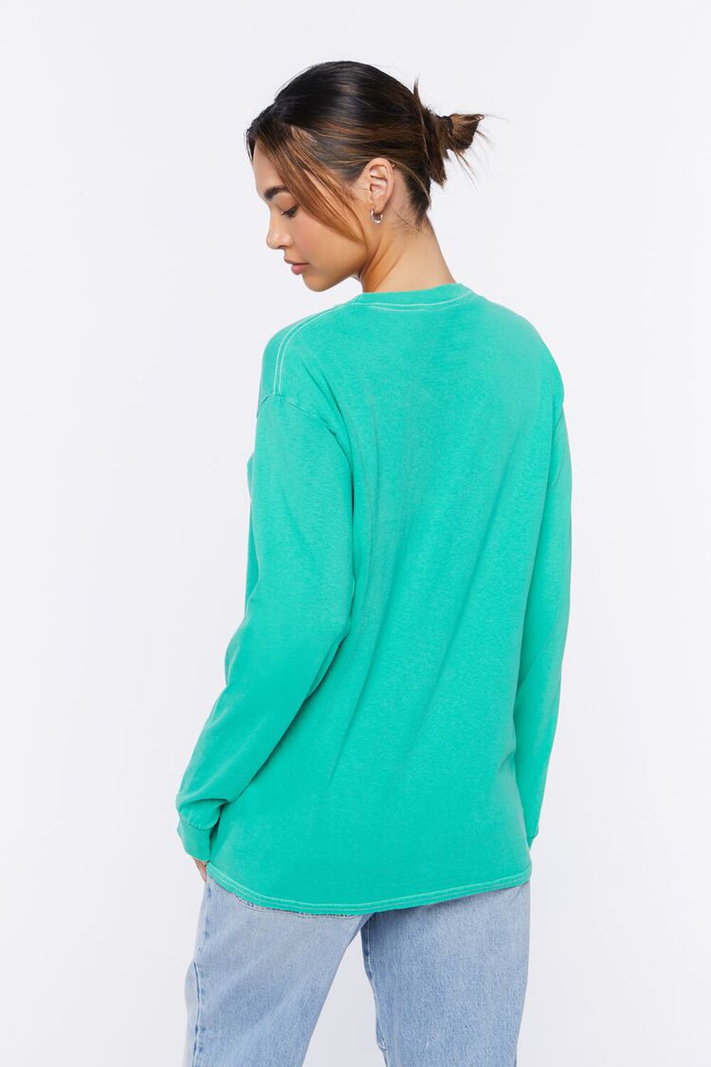 GREEN/MULTI Happiness Graphic Long-Sleeve Tunic, image 3