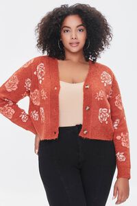 Plus Size Rose Cardigan Sweater, image 5