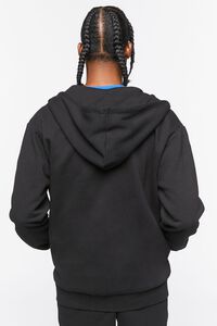 BLACK Fleece Zip-Up Hoodie, image 3