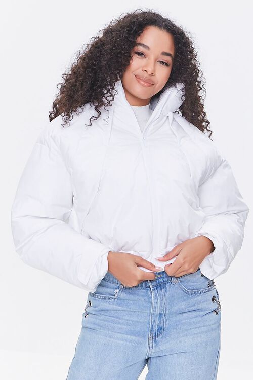 WHITE Removable Hooded Puffer Jacket, image 5