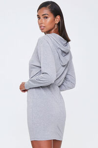 HEATHER GREY French Terry Hoodie Dress, image 2
