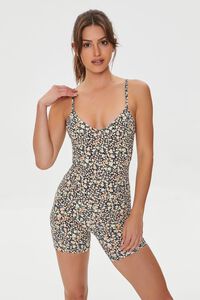 PEACH /MULTI Active Ditsy Floral Romper, image 1