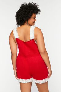 RED Tinsel & Holly Sweater-Knit Overall Shorts, image 6