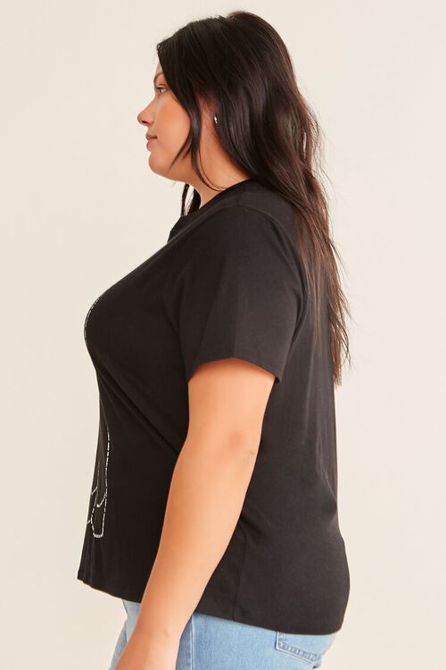 BLACK/WHITE Plus Size You Are Art Graphic Tee, image 2