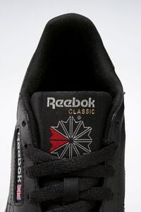 BLACK Reebok Classic Leather Shoes, image 5