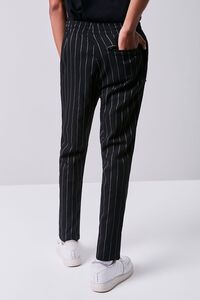 BLACK/WHITE Pinstriped Slim-Fit Pants, image 4