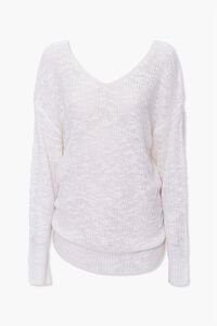 WHITE Twist-Back Knit Sweater, image 1