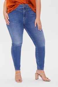 MEDIUM DENIM Plus Size Skinny Uplyfter Jeans, image 5