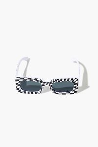 Checkered Rectangular Sunglasses, image 1