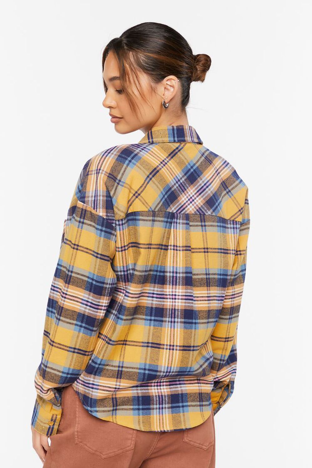 MUSTARD/MULTI Plaid Flannel Shirt, image 3