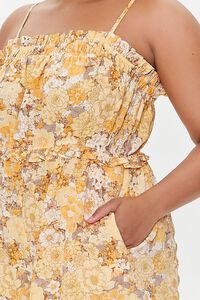 YELLOW/MULTI Plus Size Floral Ruffled Romper, image 5