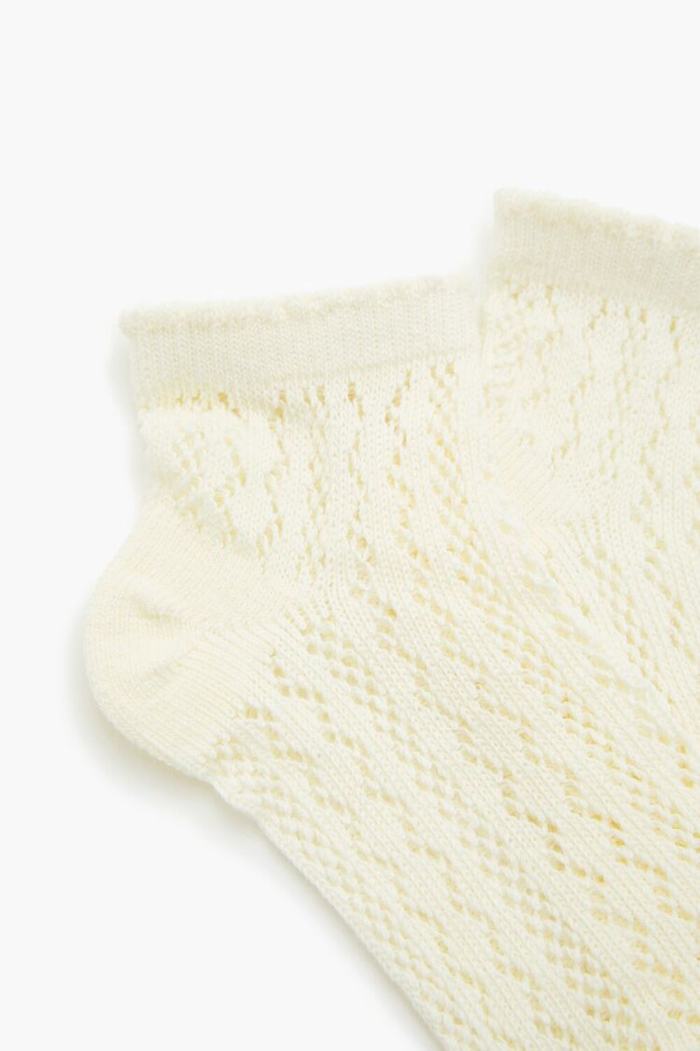 CREAM Scalloped Open-Knit Ankle Socks, image 3