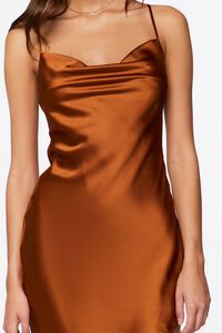 GINGER Satin Asymmetrical Cami Dress, image 5