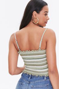 OLIVE/MULTI Striped Cropped Cami, image 3