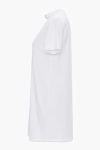 WHITE Shoulder Pad Shirt Dress, image 2