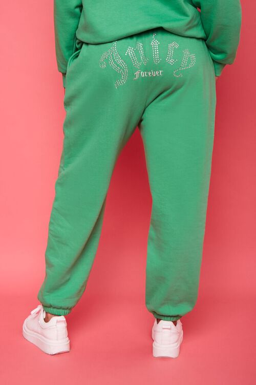 GREEN/MULTI Plus Size Juicy Couture Fleece Joggers, image 5