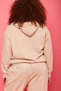 TAN/MULTI Plus Size Juicy Couture Fleece Hoodie, image 3