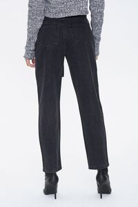 WASHED BLACK Paperbag Tie-Waist Jeans, image 4