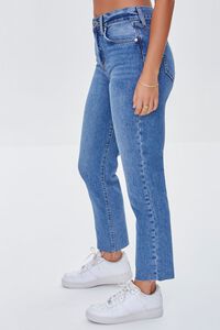 MEDIUM DENIM Premium Distressed Mom Jeans, image 3