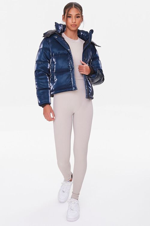 BLUE Quilted Puffer Jacket, image 4
