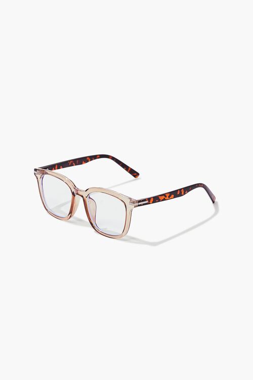 BROWN/CLEAR Blue Light Square Frame Readers, image 4