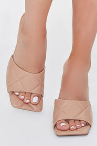 NUDE Quilted Square-Toe Heels, image 4