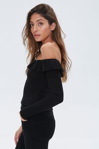 Ribbed Off-the-Shoulder Sweater