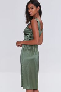 OLIVE Satin Lace-Trim Dress, image 2