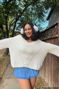 CREAM Oversized Chunky Knit Sweater, image 1