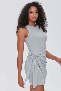 SAGE Ribbed Knit Tie-Front Tank Dress, image 1