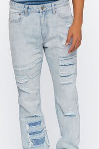 LIGHT DENIM Distressed Flare-Leg Jeans, image 5