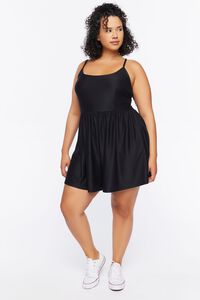 BLACK Plus Size Cami Romper, image 4