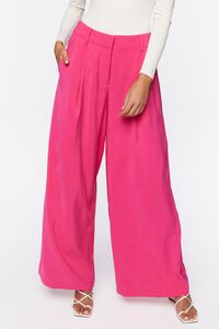 SHOCKING PINK High-Rise Wide-Leg Trousers, image 2