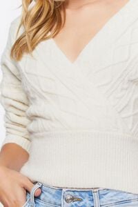 Cable Knit Surplice Sweater, image 5