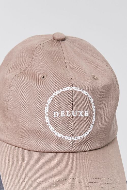 TAUPE/WHITE Embroidered Deluxe Graphic Cap, image 2