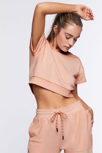 BLUSH Active French Terry Crop Top, image 1