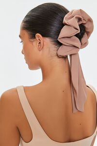 BROWN Bow Oversized Scrunchie, image 2