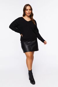 BLACK Plus Size Twisted-Back Sweater, image 4