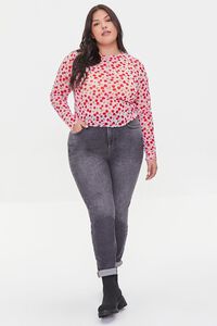 PINK/RED Plus Size Cherry Print Top, image 4