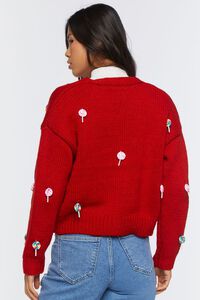 RED/MULTI Lollipop Cardigan Sweater, image 3