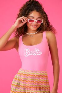 PINK/WHITE Barbie Graphic One-Piece Swimsuit, image 7
