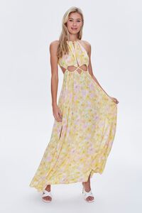 YELLOW/MULTI Floral Print Maxi Dress, image 2