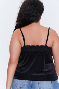 BLACK Plus Size Lace-Trim Cami, image 3