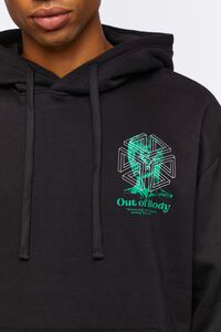 BLACK/MULTI Out of Body Graphic Hoodie, image 5